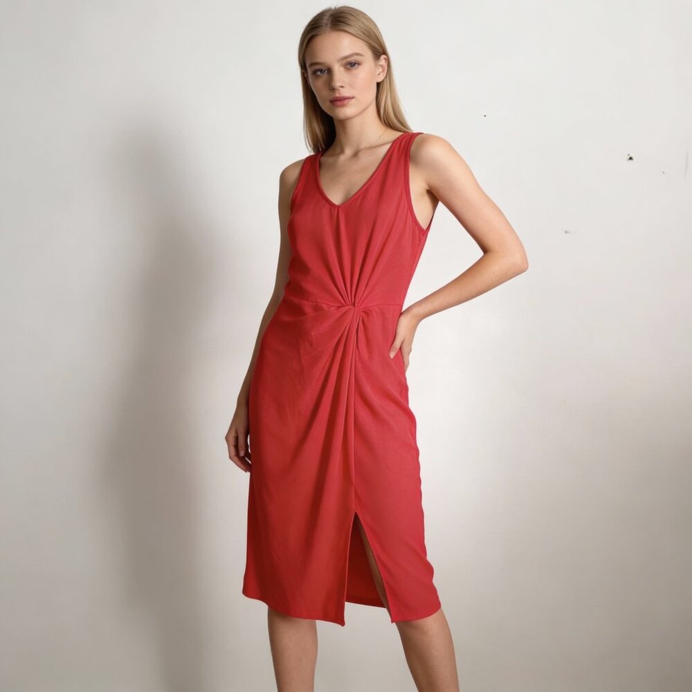 ULTRA FLIRT | Red Twisted Front Body Con Tank Dress Sz L